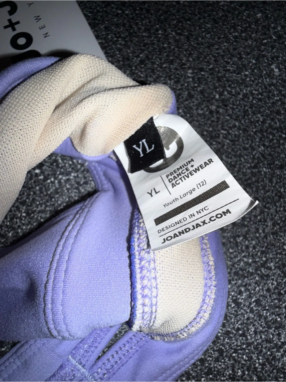 Jo & Jax NWT!! Lavender/Periwinkle Dance Bra Size Youth Large